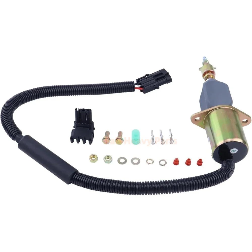 Fuel Shut Off Solenoid Valve Flameout Solenoid Switch 13026889 Fits for Weichai Shantui SR10 - Fab Heavy Parts