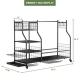 Golf Bag Storage Garage Organizer Golf Club Bag Storage Rack - Fab Heavy Parts