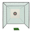 Golf Practice Net Cage 10x10x10FT with Metal Frame Hitting Net Kit Indoor Outdoor Black - Green - Fab Heavy Parts