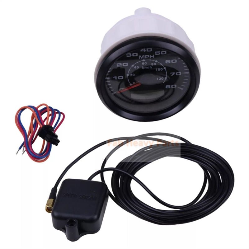 GPS Speedometer Odometer B07DY3MBJL 12V/24V 85mm 0 - 80MPH 0 - 120km/h Fits for Eling - Fab Heavy Parts