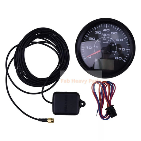 GPS Speedometer Odometer B07DY3MBJL 12V/24V 85mm 0 - 80MPH 0 - 120km/h Fits for Eling - Fab Heavy Parts