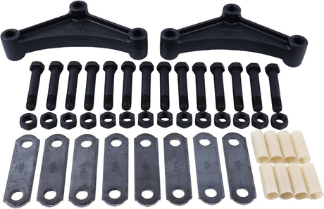 Greaseable Tandem Axle Trailer Spring Suspension Rebuild Kit Wet Bolt 3" Shackle SRK-TA-WB-LE-3125 - Fab Heavy Parts