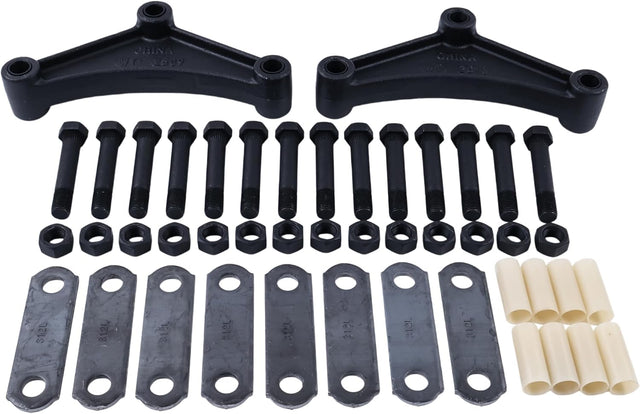Greaseable Tandem Axle Trailer Spring Suspension Rebuild Kit Wet Bolt 3" Shackle SRK-TA-WB-LE-3125 - Fab Heavy Parts
