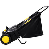 Hand Push Lawn Sweeper 21 Inch Leaf & Grass Collector 3.5 cu. ft Hopper Bag Capacity with Adjustable Brush Height - Fab Heavy Parts