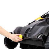 Hand Push Lawn Sweeper 21 Inch Leaf & Grass Collector 3.5 cu. ft Hopper Bag Capacity with Adjustable Brush Height - Fab Heavy Parts