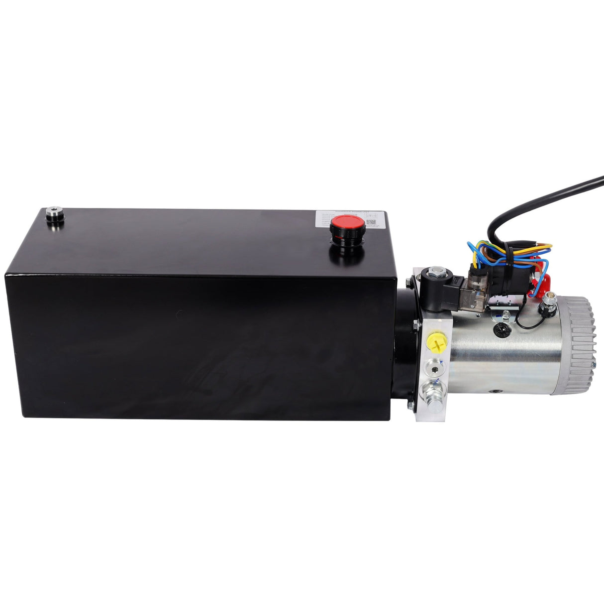Heavy Duty 12V DC Hydraulic Power Unit 12 Quart Steel Tank Hydraulic Pump for Dump Trailer Lift Gate Wood Splitter Aerial Work Platform and Small Lifting Equipment with Remote Control - Fab Heavy Parts