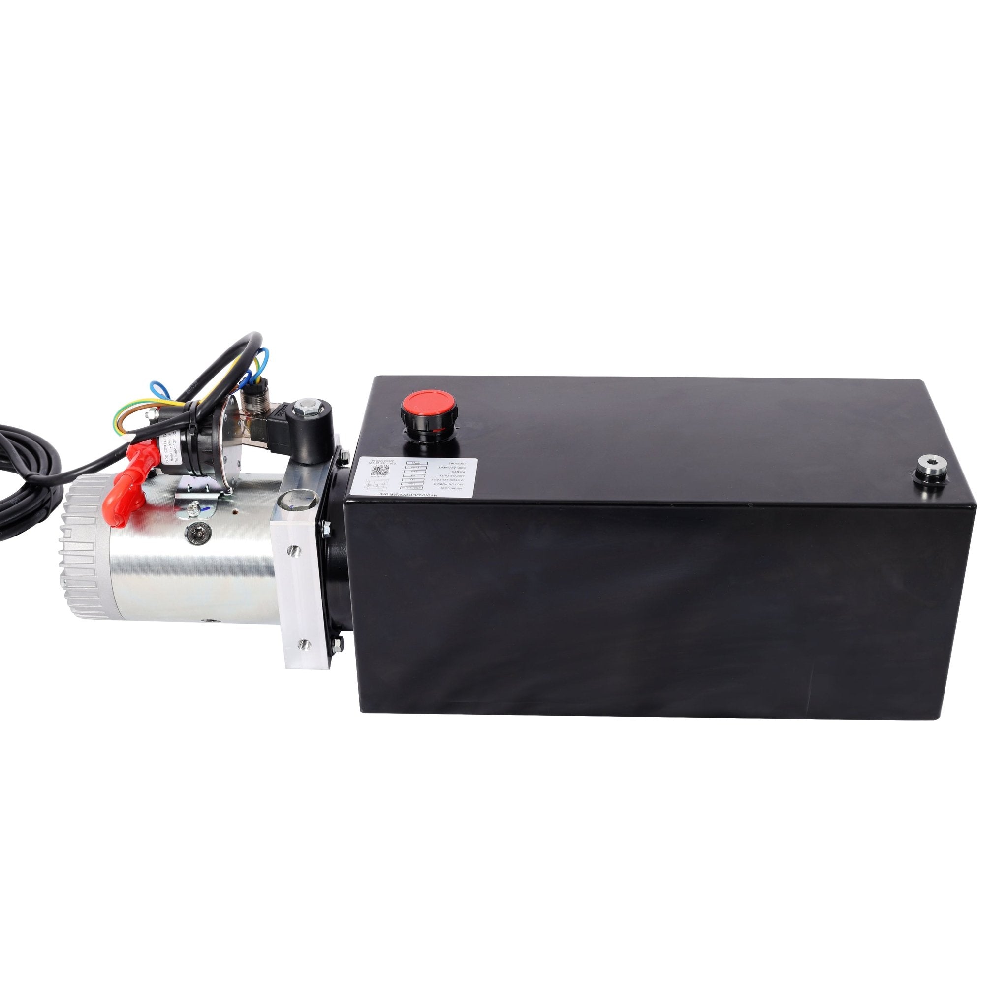 Heavy Duty 12V DC Hydraulic Power Unit 12 Quart Steel Tank Hydraulic Pump for Dump Trailer Lift Gate Wood Splitter Aerial Work Platform and Small Lifting Equipment with Remote Control - Fab Heavy Parts