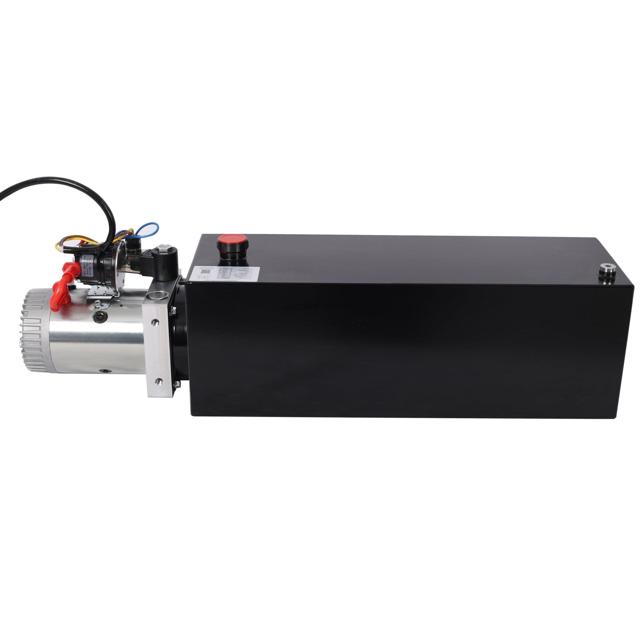Heavy Duty 12V DC Hydraulic Power Unit 15 Quart Steel Tank Hydraulic Pump for Dump Trailer Lift Gate Wood Splitter Aerial Work Platform and Small Lifting Equipment with Remote Control - Fab Heavy Parts