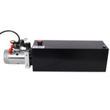 Heavy Duty 12V DC Hydraulic Power Unit 15 Quart Steel Tank Hydraulic Pump for Dump Trailer Lift Gate Wood Splitter Aerial Work Platform and Small Lifting Equipment with Remote Control - Fab Heavy Parts