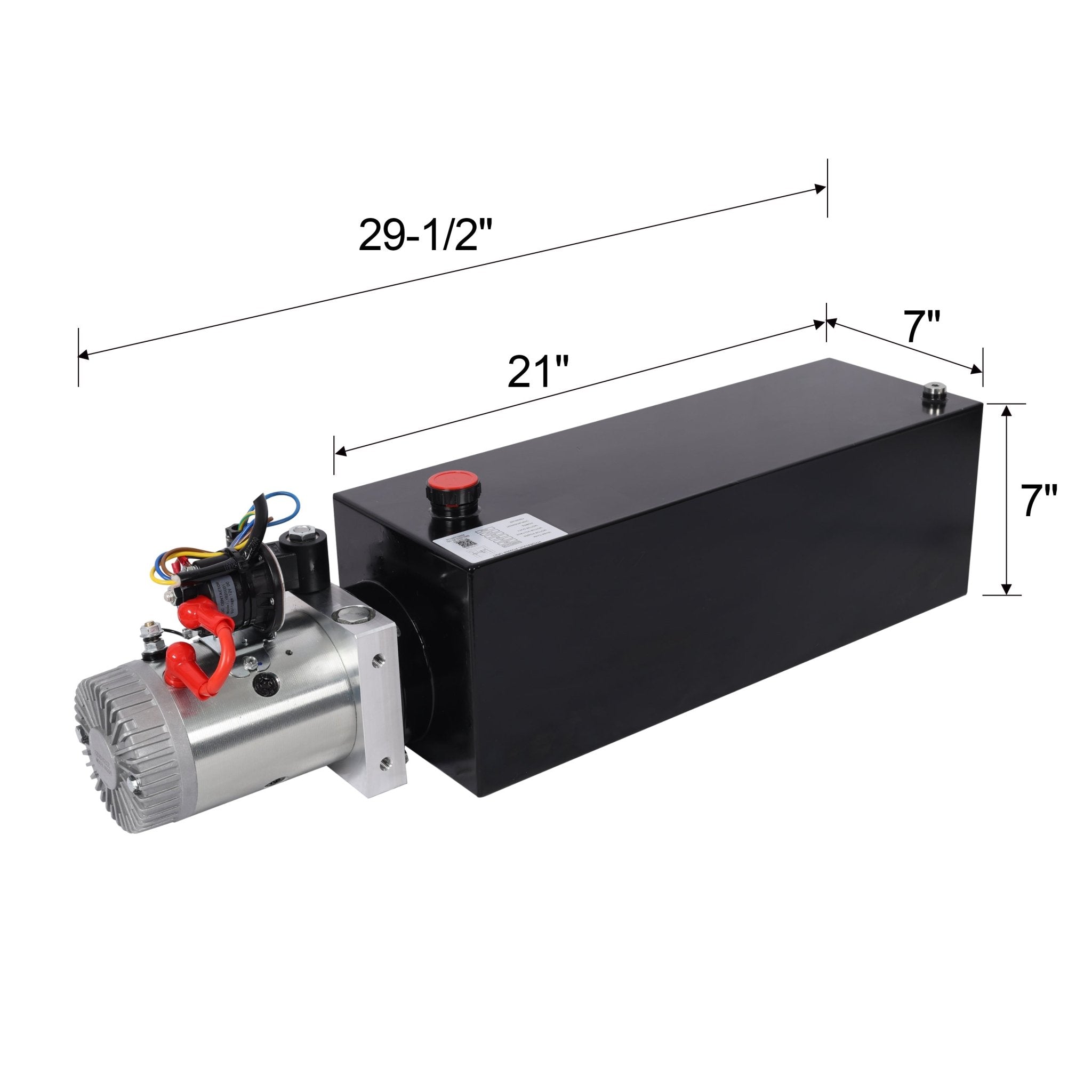 Heavy Duty 12V DC Hydraulic Power Unit 15 Quart Steel Tank Hydraulic Pump for Dump Trailer Lift Gate Wood Splitter Aerial Work Platform and Small Lifting Equipment with Remote Control - Fab Heavy Parts