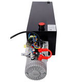 Heavy Duty 12V DC Hydraulic Power Unit 15 Quart Steel Tank Hydraulic Pump for Dump Trailer Lift Gate Wood Splitter Aerial Work Platform and Small Lifting Equipment with Remote Control - Fab Heavy Parts