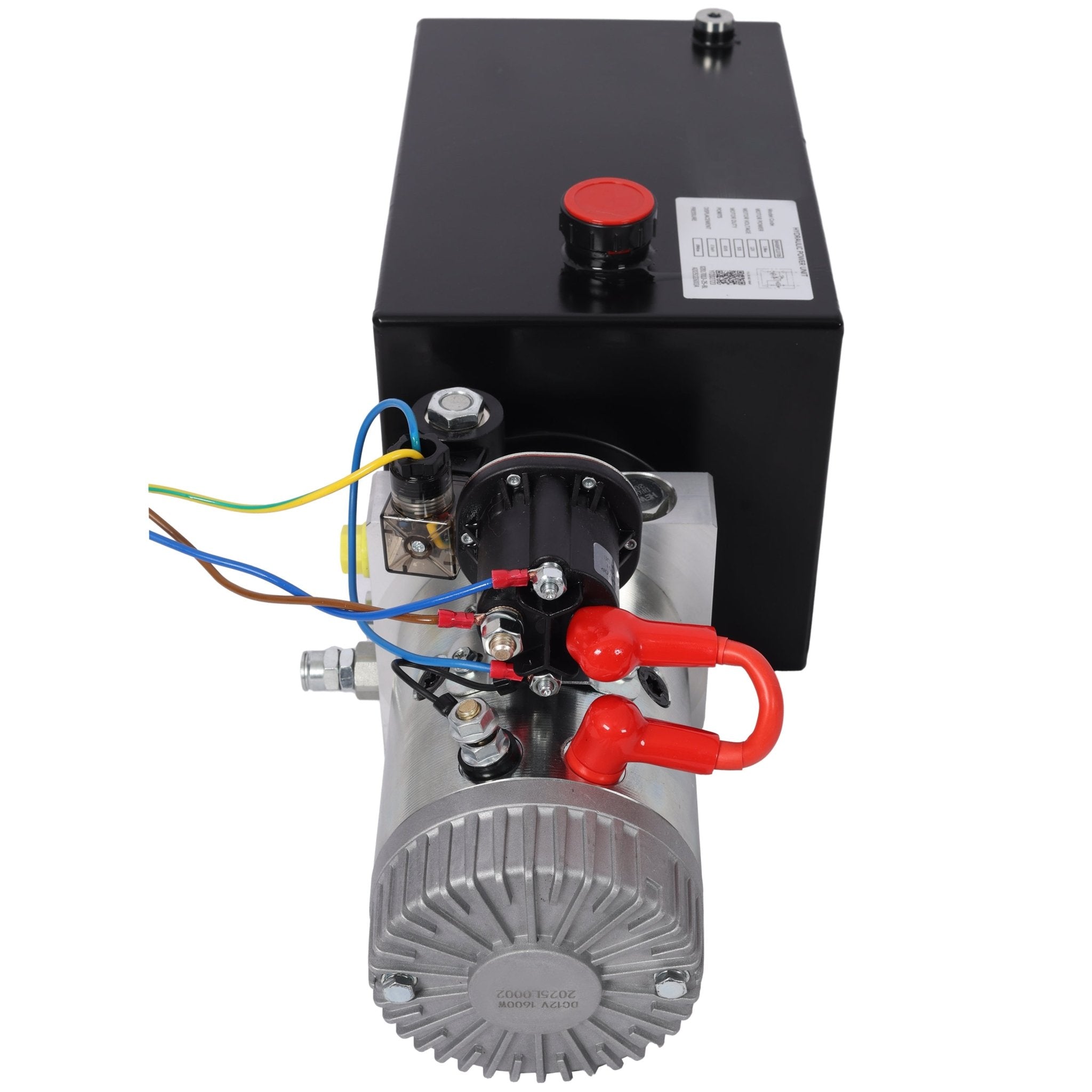 Heavy Duty 12V DC Hydraulic Power Unit 8 Quart Steel Tank Hydraulic Pump for Dump Trailer Lift Gate Wood Splitter Aerial Work Platform and Small Lifting Equipment with Remote Control - Fab Heavy Parts