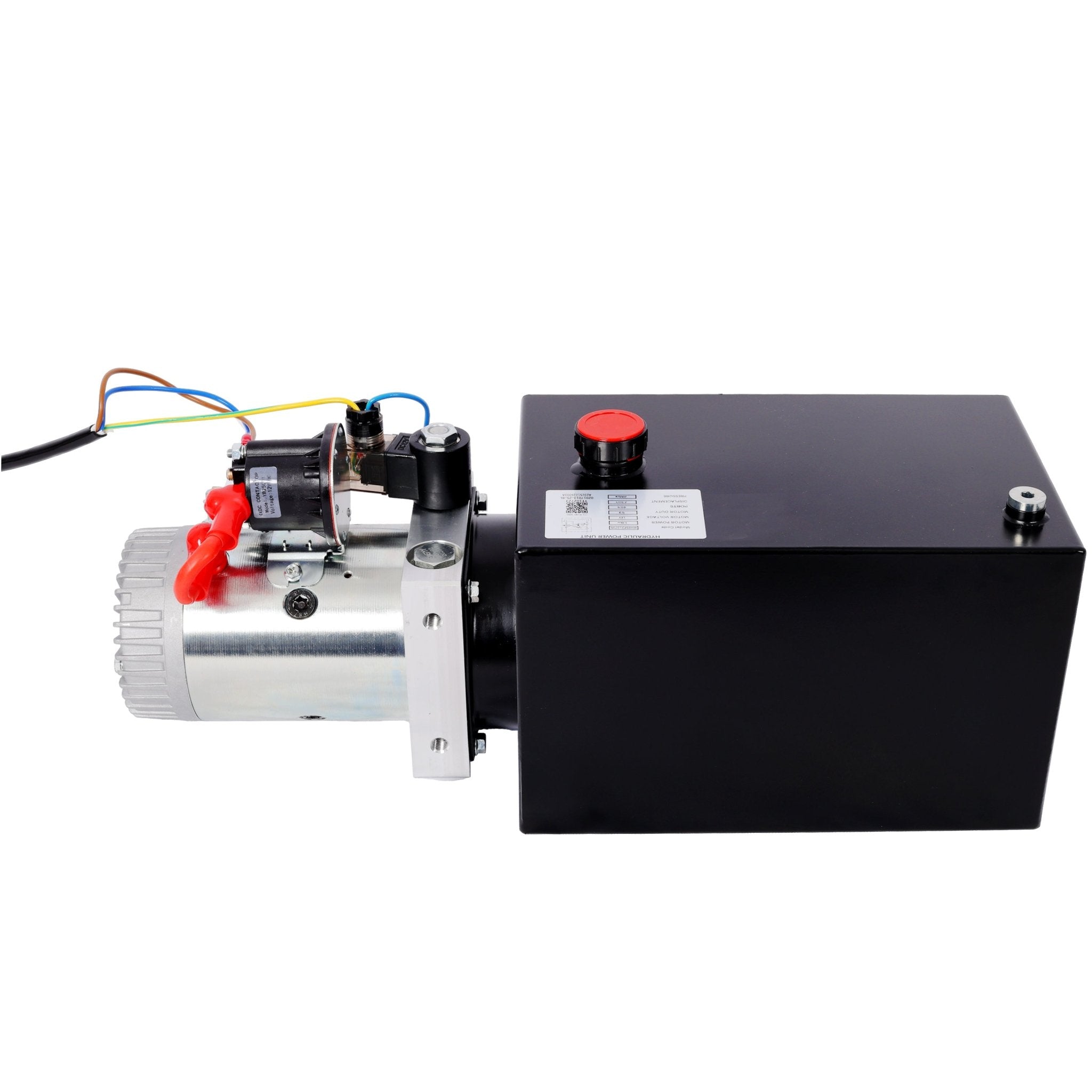 Heavy Duty 12V DC Hydraulic Power Unit 8 Quart Steel Tank Hydraulic Pump for Dump Trailer Lift Gate Wood Splitter Aerial Work Platform and Small Lifting Equipment with Remote Control - Fab Heavy Parts