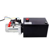 Heavy Duty 12V DC Hydraulic Power Unit 8 Quart Steel Tank Hydraulic Pump for Dump Trailer Lift Gate Wood Splitter Aerial Work Platform and Small Lifting Equipment with Remote Control - Fab Heavy Parts