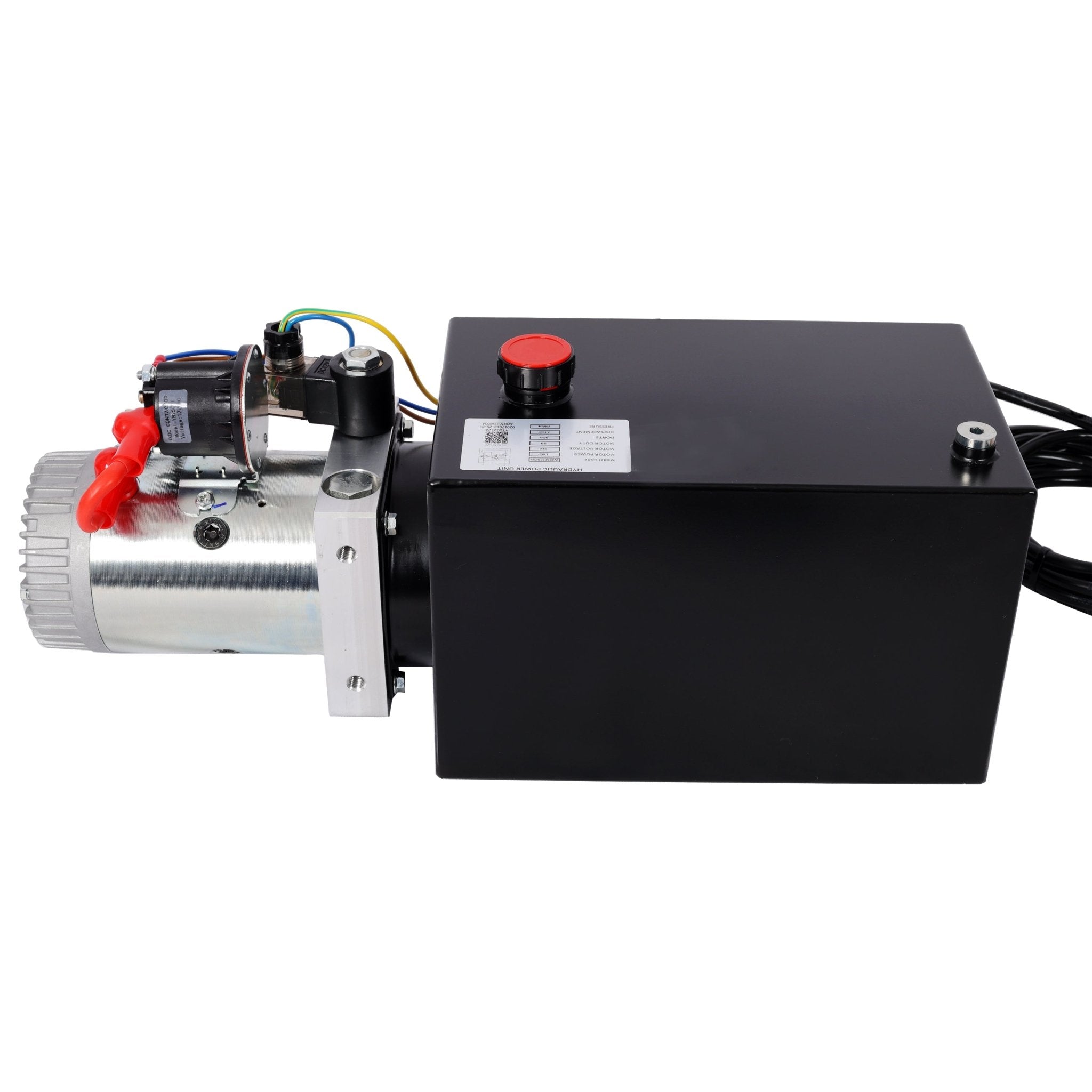 Heavy Duty 12V DC Hydraulic Power Unit 8 Quart Steel Tank Hydraulic Pump for Dump Trailer Lift Gate Wood Splitter Aerial Work Platform and Small Lifting Equipment with Remote Control - Fab Heavy Parts