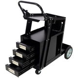 Heavy Duty 2 - Tier 4 Drawers Rolling Welding Cart Portable Welder Storage Trolley with Wheels for MIG TIG ARC Welder Plasma Cutter and Welding Accessories - Fab Heavy Parts