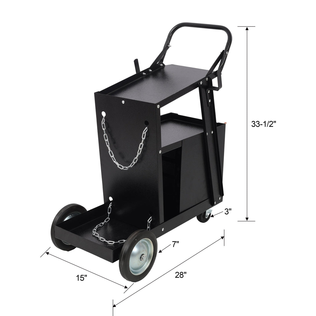 Heavy Duty 2 - Tier 4 Drawers Rolling Welding Cart Portable Welder Storage Trolley with Wheels for MIG TIG ARC Welder Plasma Cutter and Welding Accessories - Fab Heavy Parts