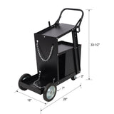 Heavy Duty 2 - Tier 4 Drawers Rolling Welding Cart Portable Welder Storage Trolley with Wheels for MIG TIG ARC Welder Plasma Cutter and Welding Accessories - Fab Heavy Parts