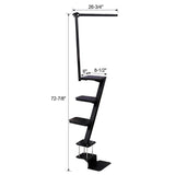Heavy Duty 4 Step Boat Trailer Steps with Secure Handle Tread Steel Trailer Tongue Ladder Universal Fit for Most Boat Trailers - Fab Heavy Parts