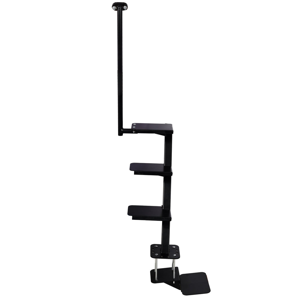 Heavy Duty 4 Step Boat Trailer Steps with Secure Handle Tread Steel Trailer Tongue Ladder Universal Fit for Most Boat Trailers - Fab Heavy Parts