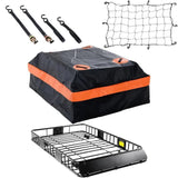 Heavy Duty 64"x 39" Roof Rack Rooftop Cargo Carrier Basket with Waterproof Bag Tie Down Strap & Net, Car Top Luggage Holder for SUV, 200lbs Capacity - Fab Heavy Parts