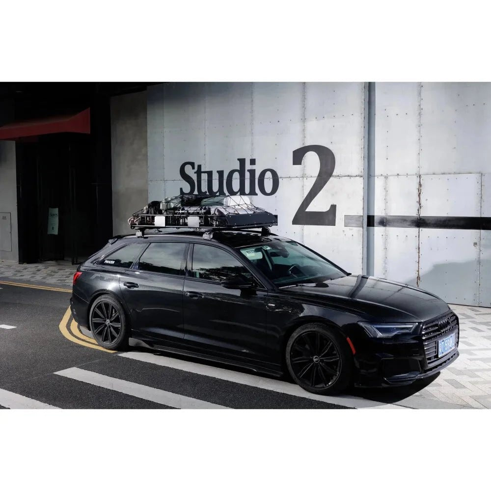 Heavy Duty 64"x 39" Roof Rack Rooftop Cargo Carrier Basket with Waterproof Bag Tie Down Strap & Net, Car Top Luggage Holder for SUV, 200lbs Capacity - Fab Heavy Parts