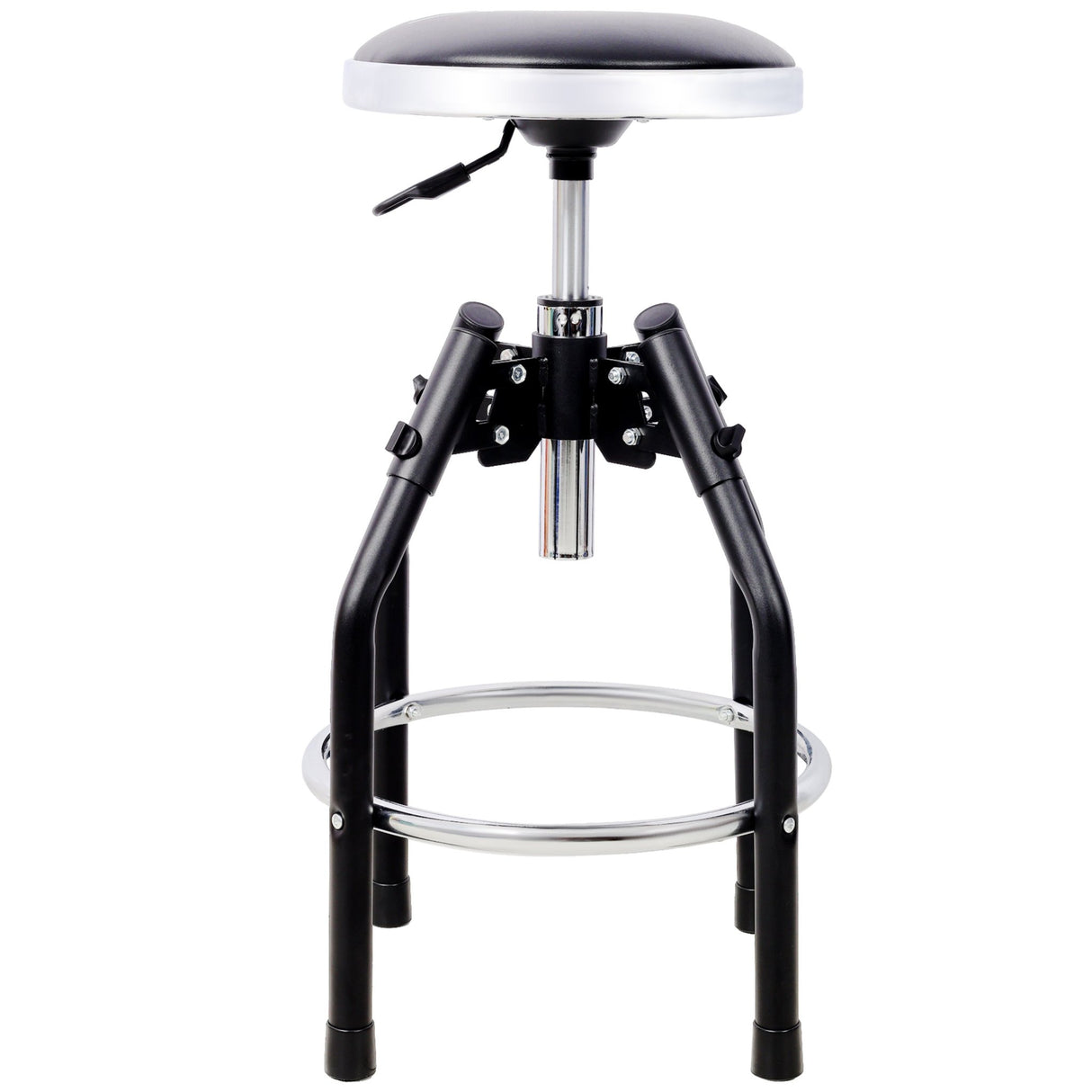 Heavy Duty Adjustable Hydraulic Shop Stool Adjustable Mechanic Stool Foot Rest Stool 360° Swivel - Black - Fab Heavy Parts