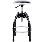 Heavy Duty Adjustable Hydraulic Shop Stool Adjustable Mechanic Stool Foot Rest Stool 360° Swivel - Black - Fab Heavy Parts