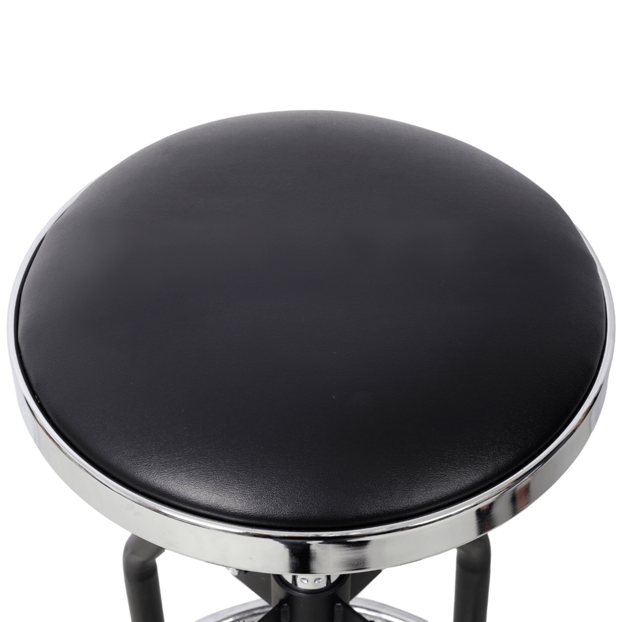 Heavy Duty Adjustable Hydraulic Shop Stool Adjustable Mechanic Stool Foot Rest Stool 360° Swivel - Black - Fab Heavy Parts