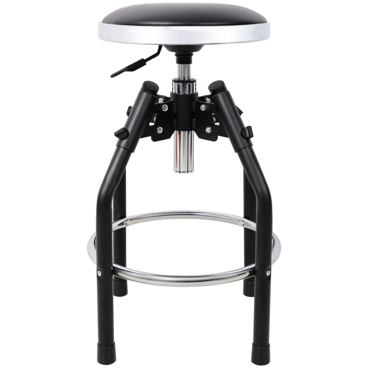 Heavy Duty Adjustable Hydraulic Shop Stool Adjustable Mechanic Stool Foot Rest Stool 360° Swivel - Black - Fab Heavy Parts