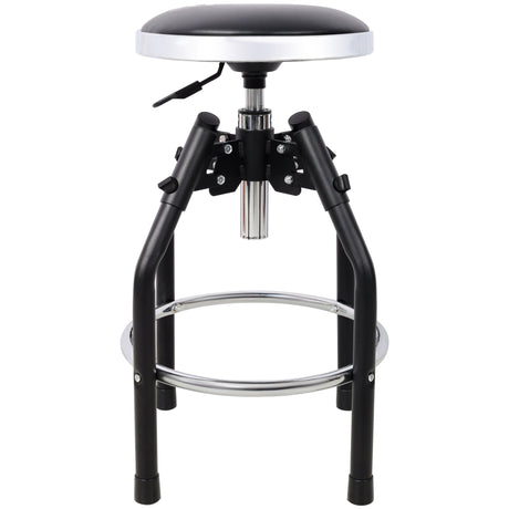 Heavy Duty Adjustable Hydraulic Shop Stool Adjustable Mechanic Stool Foot Rest Stool 360° Swivel - Black - Fab Heavy Parts