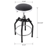 Heavy Duty Adjustable Hydraulic Shop Stool Adjustable Mechanic Stool Foot Rest Stool 360° Swivel - Black - Fab Heavy Parts