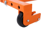 Heavy Duty Adjustable Tire Wheel Dolly 330 Lbs Capacity - Orange - Fab Heavy Parts