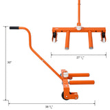 Heavy Duty Adjustable Tire Wheel Dolly 330 Lbs Capacity - Orange - Fab Heavy Parts