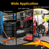 Heavy Duty Adjustable Tire Wheel Dolly 330 Lbs Capacity - Orange - Fab Heavy Parts