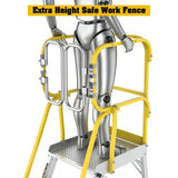 Heavy - Duty Aluminum 4 Step Rolling Platform Ladder with 375lbs Capacity - Fab Heavy Parts