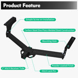 Heavy Duty Carbon Steel Class 3 Trailer Hitch 2" Receiver Fit For 2006–2018 Toyota RAV4, 675 Lbs Tongue Weight 4500 Lbs WD Capacity - Fab Heavy Parts