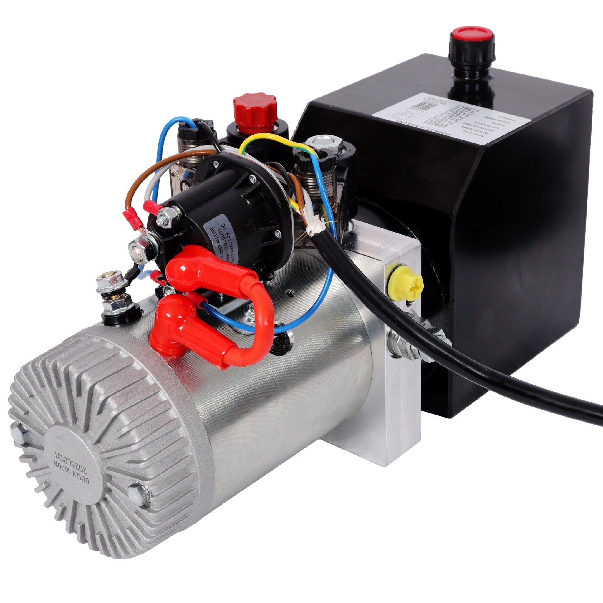 Heavy Duty Double Acting 12V DC Hydraulic Power Unit 3 Quart Steel Tank Hydraulic Pump for Dump Trailers Aerial Platforms and Industrial Lifting Applications with Remote Control - Fab Heavy Parts