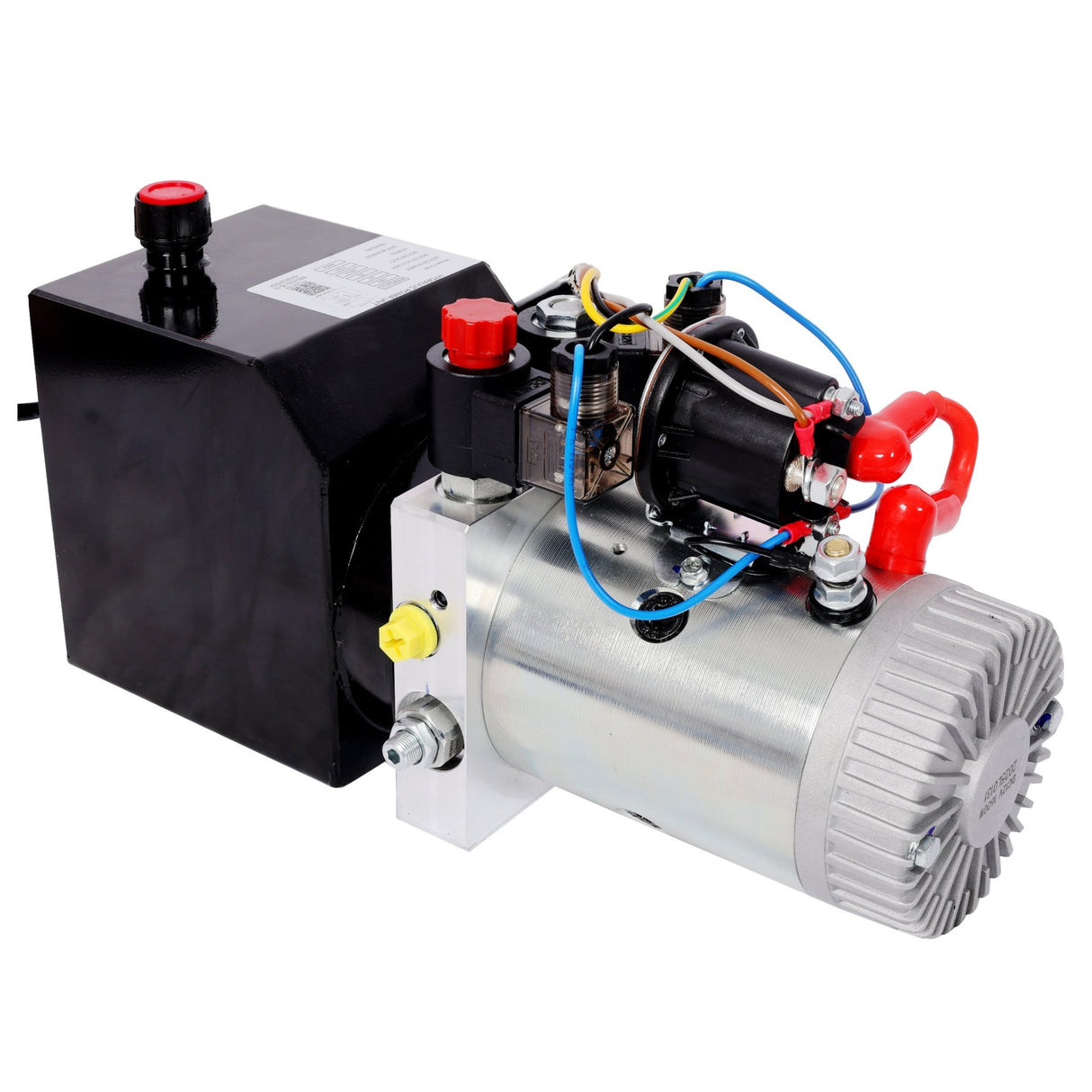 Heavy Duty Double Acting 12V DC Hydraulic Power Unit 3 Quart Steel Tank Hydraulic Pump for Dump Trailers Aerial Platforms and Industrial Lifting Applications with Remote Control - Fab Heavy Parts