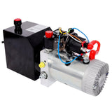Heavy Duty Double Acting 12V DC Hydraulic Power Unit 3 Quart Steel Tank Hydraulic Pump for Dump Trailers Aerial Platforms and Industrial Lifting Applications with Remote Control - Fab Heavy Parts