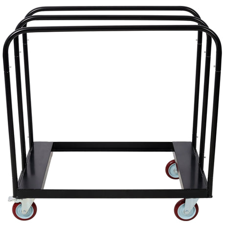 Heavy Duty Drywall Sheet Cart & Panel Dolly 1500 lbs Capacity 3 Side Handrails - Black - Fab Heavy Parts
