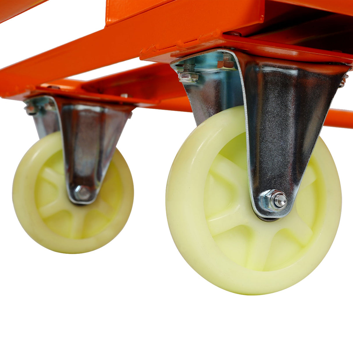 Heavy Duty Drywall Sheet Cart & Panel Dolly 1600lbs Load Capacity Casters with Brake - Orange - Fab Heavy Parts