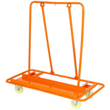 Heavy Duty Drywall Sheet Cart & Panel Dolly 1600lbs Load Capacity Casters with Brake - Orange - Fab Heavy Parts