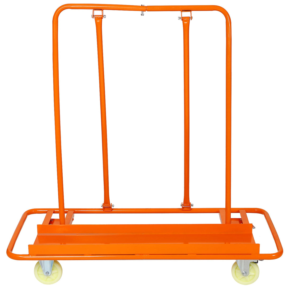 Heavy Duty Drywall Sheet Cart & Panel Dolly 1600lbs Load Capacity Casters with Brake - Orange - Fab Heavy Parts