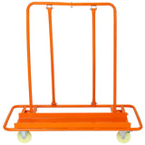 Heavy Duty Drywall Sheet Cart & Panel Dolly 1600lbs Load Capacity Casters with Brake - Orange - Fab Heavy Parts