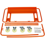 Heavy Duty Drywall Sheet Cart & Panel Dolly 1600lbs Load Capacity Casters with Brake - Orange - Fab Heavy Parts