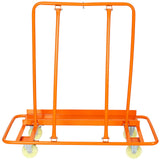 Heavy Duty Drywall Sheet Cart & Panel Dolly 1600lbs Load Capacity Casters with Brake - Orange - Fab Heavy Parts