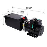 Heavy - Duty Hydraulic Power Unit for Car Lifts, AC 110V Single Phase, 10 Quart Oil Reservoir, Replacement Pump for 2 - Post 4 - Post Lifts & Auto Shop Equipment - Fab Heavy Parts