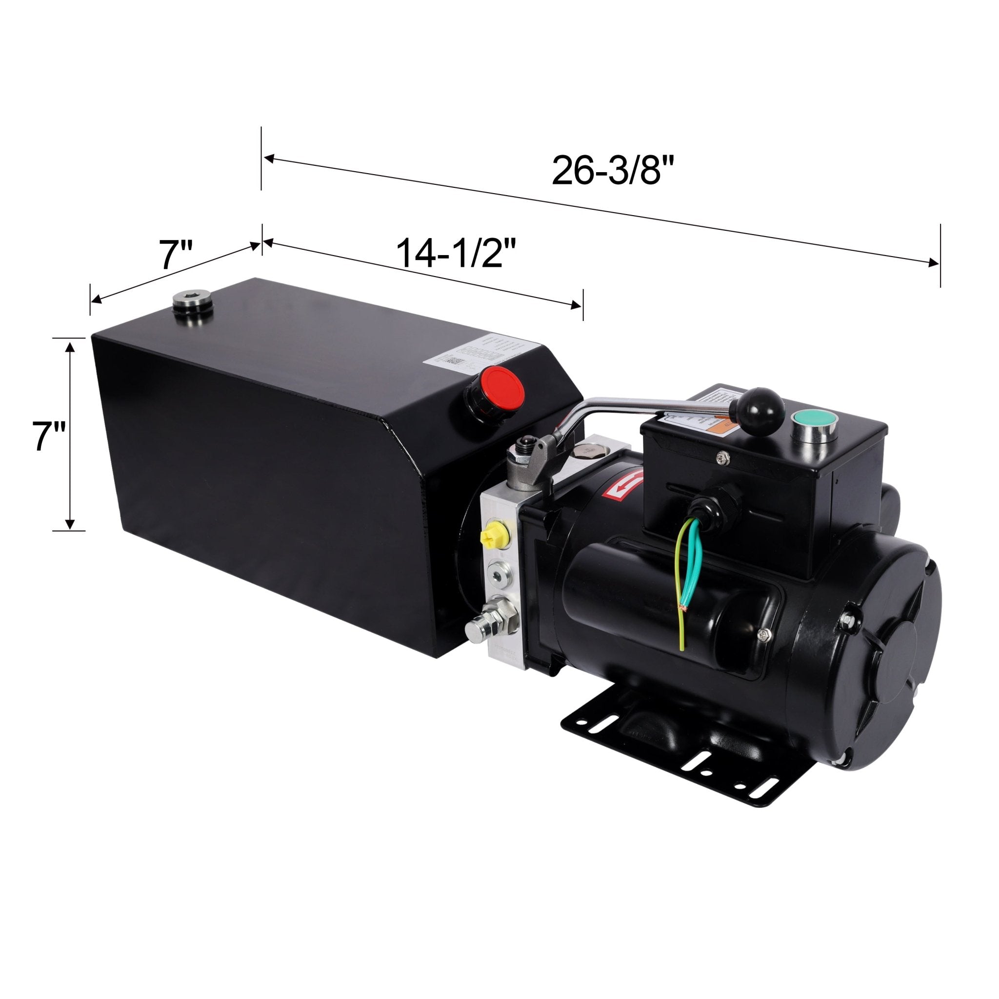 Heavy - Duty Hydraulic Power Unit for Car Lifts, AC 110V Single Phase, 10 Quart Oil Reservoir, Replacement Pump for 2 - Post 4 - Post Lifts & Auto Shop Equipment - Fab Heavy Parts