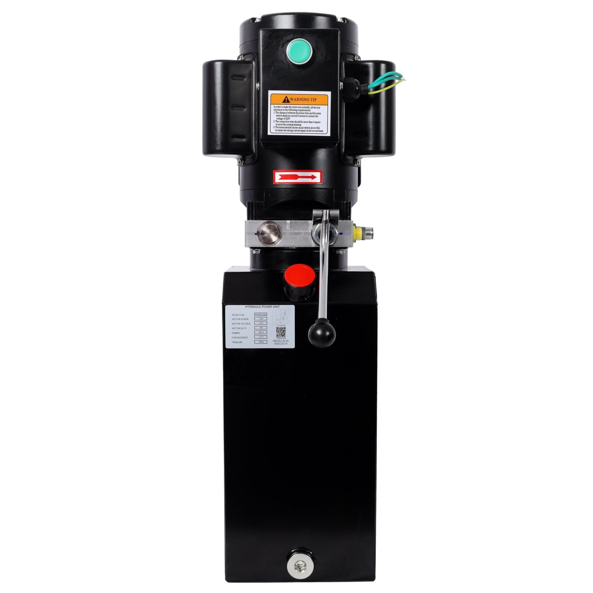 Heavy - Duty Hydraulic Power Unit for Car Lifts, AC 110V Single Phase, 10 Quart Oil Reservoir, Replacement Pump for 2 - Post 4 - Post Lifts & Auto Shop Equipment - Fab Heavy Parts